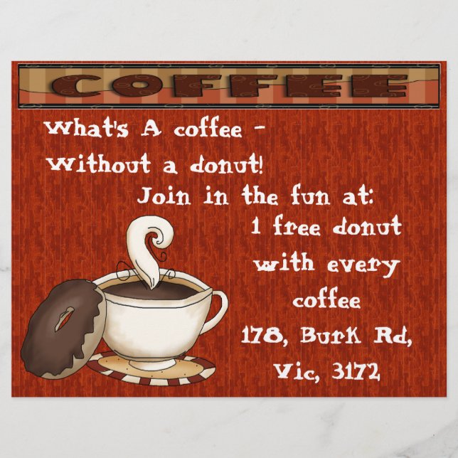 Flyer ¡Qué es un café sin donut! (Frente)