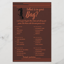 Flyer ¿Qué hay en la tarjeta de juego Bag Shower Dark?