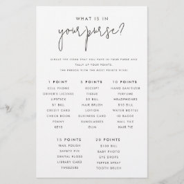 Flyer ¿Qué hay en tu bolso?