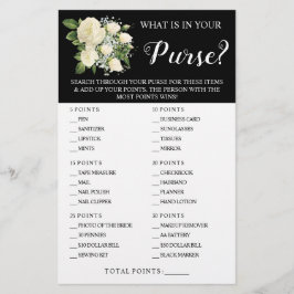 Flyer ¿Qué hay en tu juego de ducha de novia?