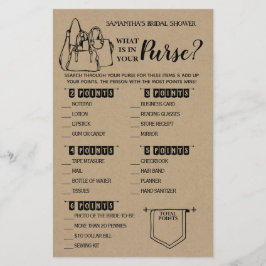 Flyer ¿Qué hay en tu juego de ducha de novias rusticas?