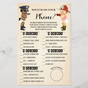 Flyer ¿Qué hay en tu teléfono Tarjeta de juego Little Re