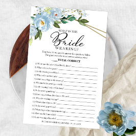 Flyer ¿Qué lleva puesto la novia Juego Floral Azul Polvo