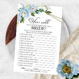 Flyer Qué Tan Bien Conoces a la Novia Floral Geométrico