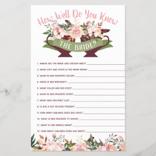 Flyer ¿Qué tan bien conoces el juego de la novia?