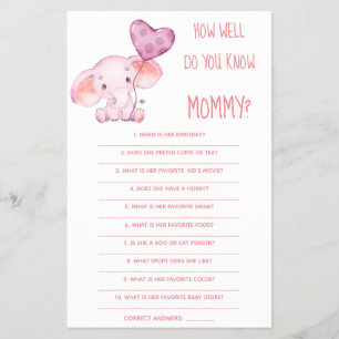 Flyer ¿Qué tan bien conoces la tarjeta de juegos Baby Sh