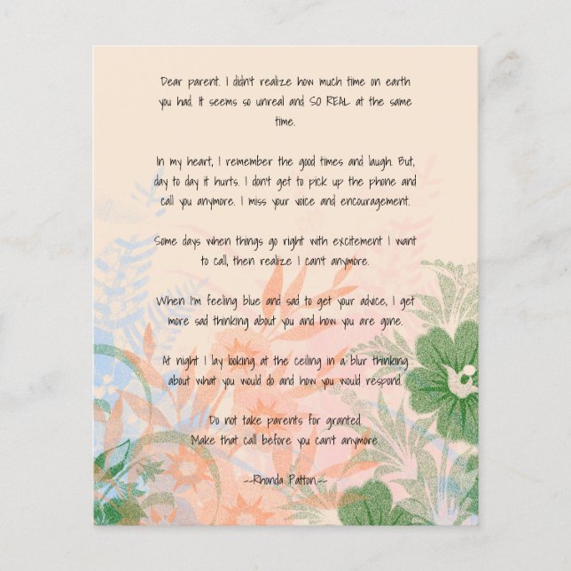 Flyer Querido padre (Frente)