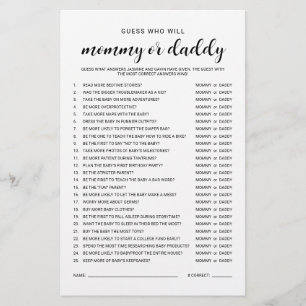Flyer Quién dijo que el juego de Baby Shower es divertid