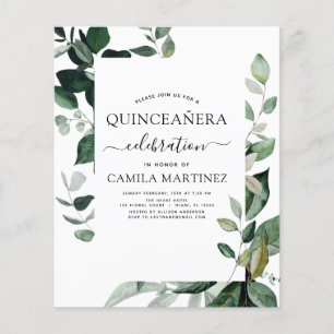 Flyer Quinceanera Presupuestario Verdor Botánico