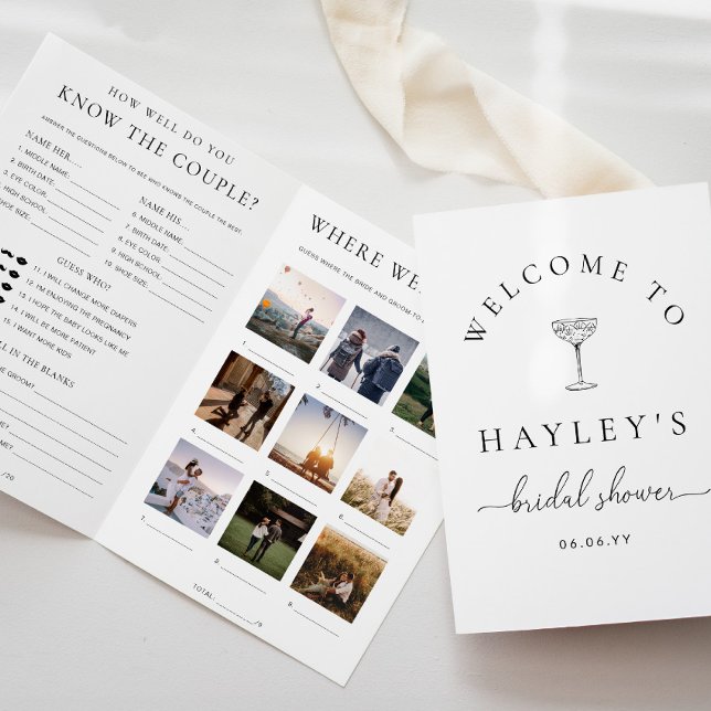 Flyer Quinn Script Bridal Shower Game Booklet (Subido por el creador)