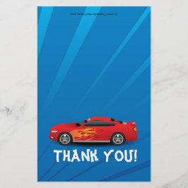 Flyer Race Car llama al cumpleaños del niño gracias a to