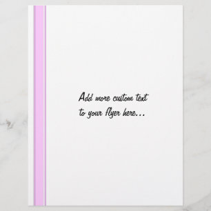 Flyer Rayas Rosadas sobre Blanco