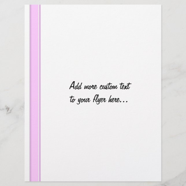 Flyer Rayas rosas en blanco (Frente)
