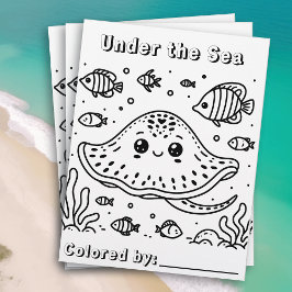 Flyer Rayo agudo en el mar | Página de coloreado del niñ