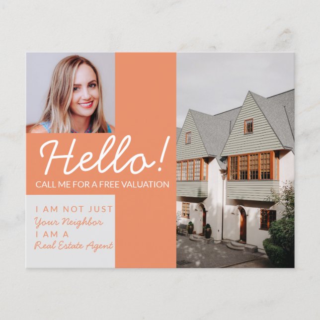 Flyer Real Estate Agent neighbor HELLO autumn fall (Frente)