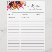 Receta de Cocina Purple con Floral Borgoña Presupu