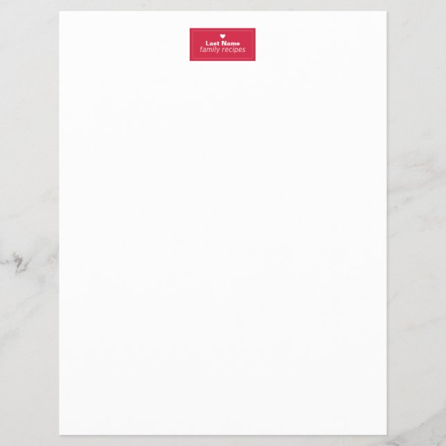 Flyer Recetas familiares (Frente)