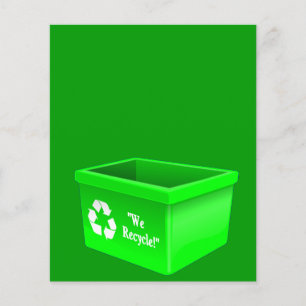 Flyer reciclar-bin-307684 signo de la papelera de recicl