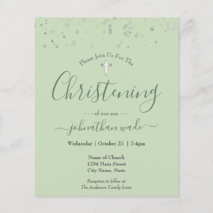 Flyer Recordatorio de Christening de Presupuesto