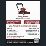 Flyer Red Lawn-Mower, Lawn Care Services<br><div class="desc">Represa de Césped Rojo,  Anuncio de los Servicios de Atención al Abogado por la Tienda de Tarjetas de Negocios.</div>