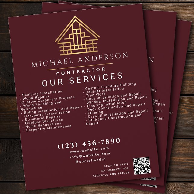 Flyer Red Minimal Construcción de Edificios de Vivienda  (Subido por el creador)