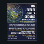 Flyer Redes globales, anuncio de evento de redes rápidas<br><div class="desc">Volante de publicidad de eventos de redes globales,  de redes rápidas por la Tienda de tarjetas de visita.</div>