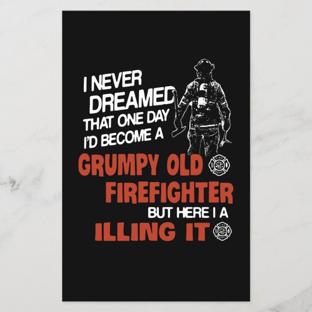 Flyer Regalo de Bombero | Bombero Viejo Gruñón (Frente)