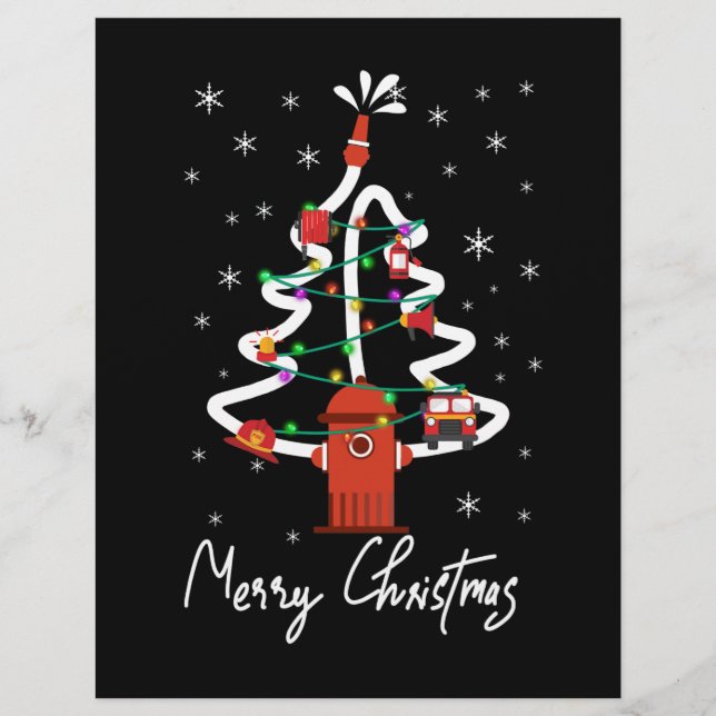 Flyer Regalo de Bombero | Feliz Navidad Bombero (Frente)