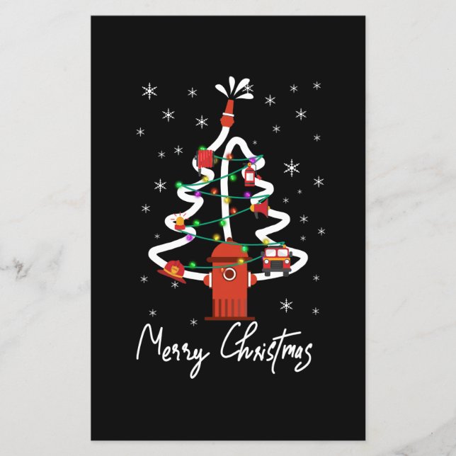 Flyer Regalo de bomberos | Bombardero navideño (Frente)