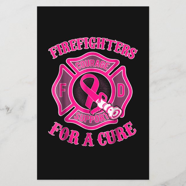 Flyer Regalo de bomberos | Bombero Para Una Cura (Frente)