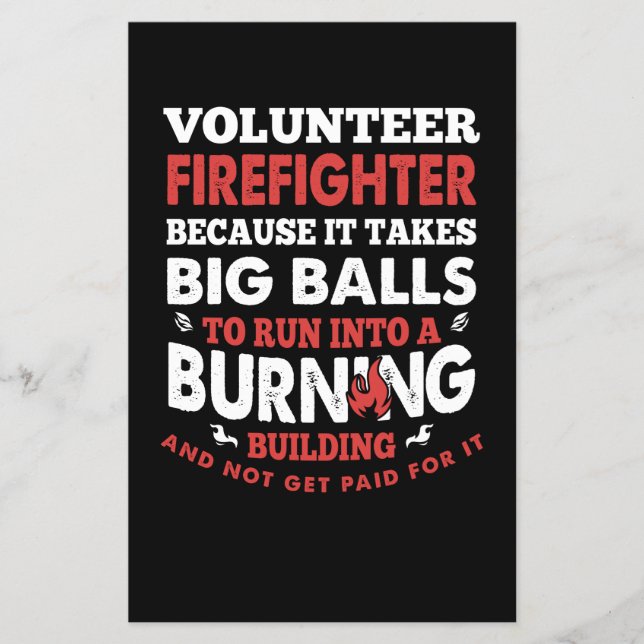Flyer Regalo de bomberos | Bombero voluntario (Frente)