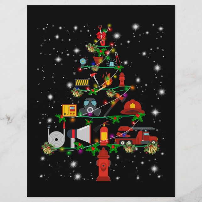 Flyer Regalo de bomberos | Diversión navideña de bombero (Frente)