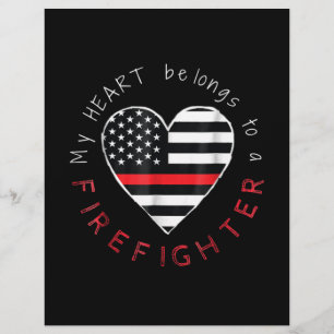 Flyer Regalo de bomberos   Mi corazón es bombero de larg