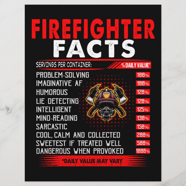 Flyer Regalo de bomberos | Regalos sobre hechos relacion (Frente)