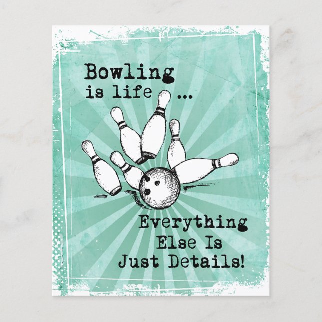 Flyer Regalo de Bowling Lover, regalo del jugador de Bow (Frente)