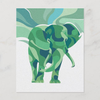 Flyer Regalo de elefante colorido | Gracioso Regalo Para