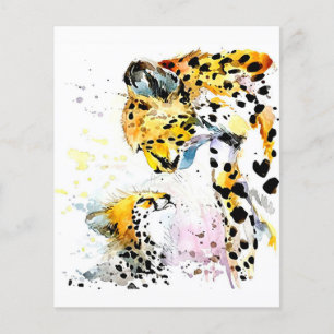 Flyer Regalo de familia de león bebé mamá, Cumpleaños de