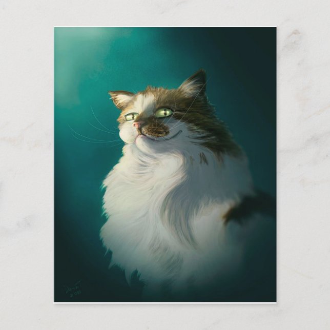 Flyer Regalo De Gato De Triste Sly| Gato Gracioso Para C (Frente)