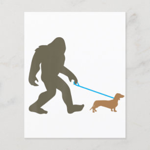 Flyer Regalo de perro dachshund sasquatch pie grande Dox