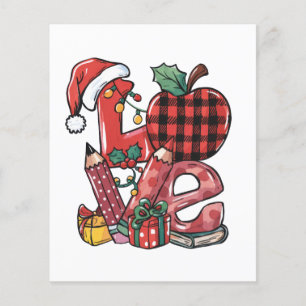 Flyer Regalo para maestros Feliz Navidad Amor