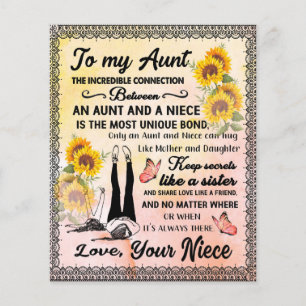 Flyer Regalo para mi tía, regalo de girasol de la sobrin