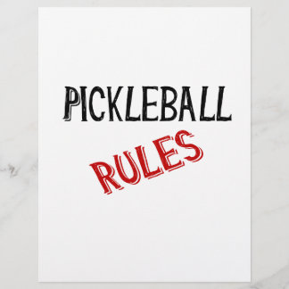 Flyer reglas de pickleball bernando rojo negro