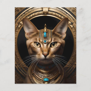 Flyer Reina del Nilo: Cleopatra el gato en la cabeza