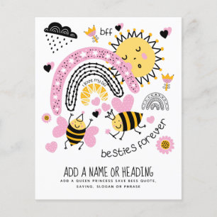 Flyer Reinas Abejas Mejores Amigas Por Siempre Lindas Ch