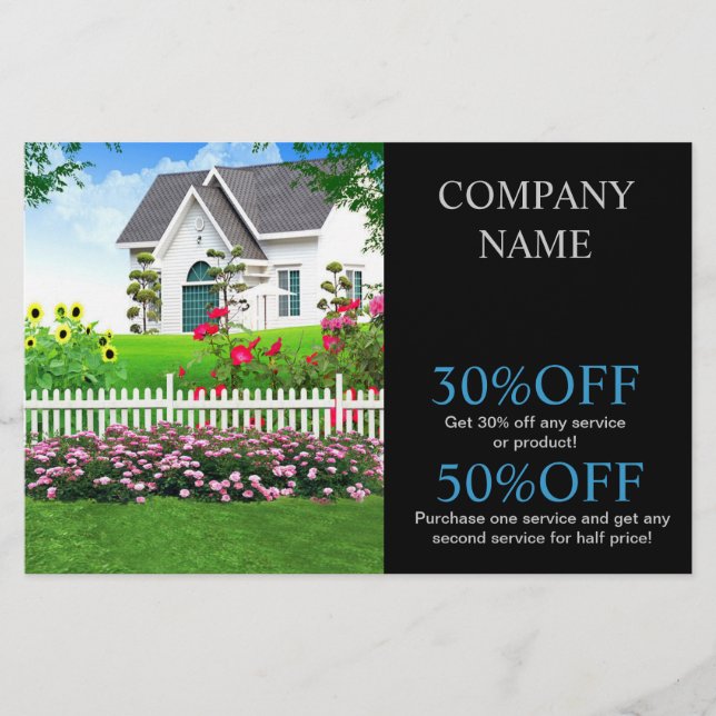 Flyer Renovación Carpintería Construcción jardinería (Frente)