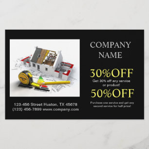Flyer Renovación de la casa de la construcción de los te