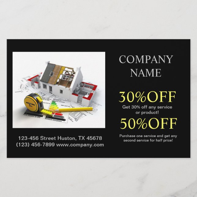 Flyer Renovación de la casa de la construcción de los te (Frente)