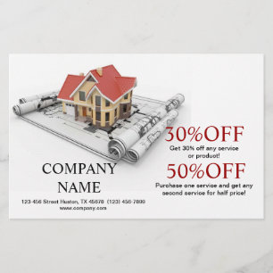 Flyer Renovación de la casa de la construcción de los te