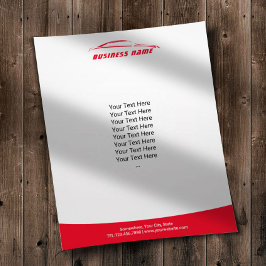 Flyer Reparación Automotriz Detallado de Autos Rojo Mode