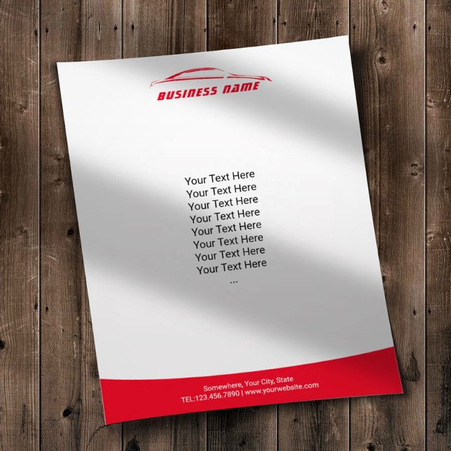 Flyer Reparación Automotriz Detallado de Autos Rojo Mode (Subido por el creador)